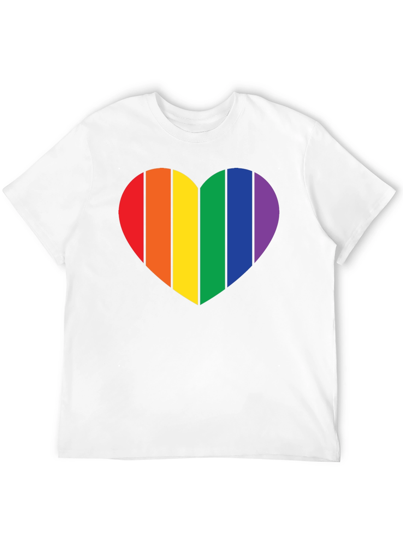 Pride Heart Graphic Tee - Black Cotton Blend