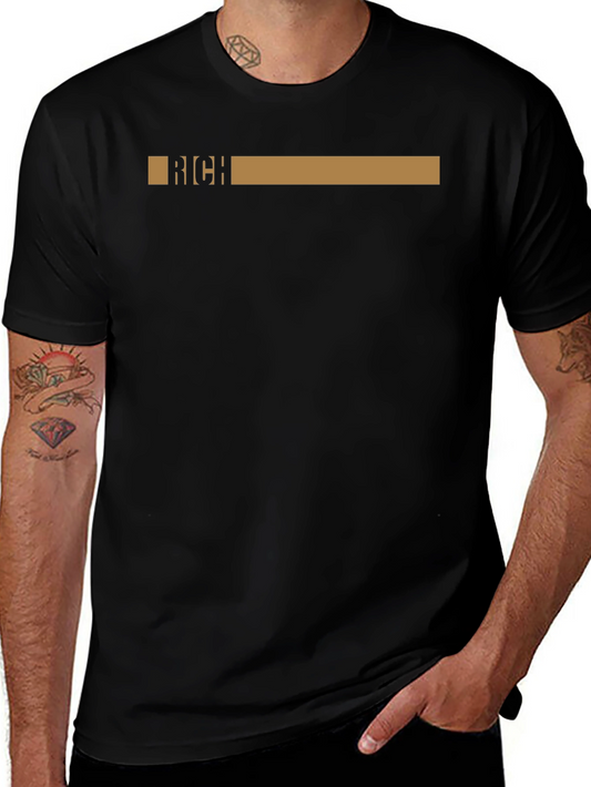 Rich Graphic Print Black T-Shirt