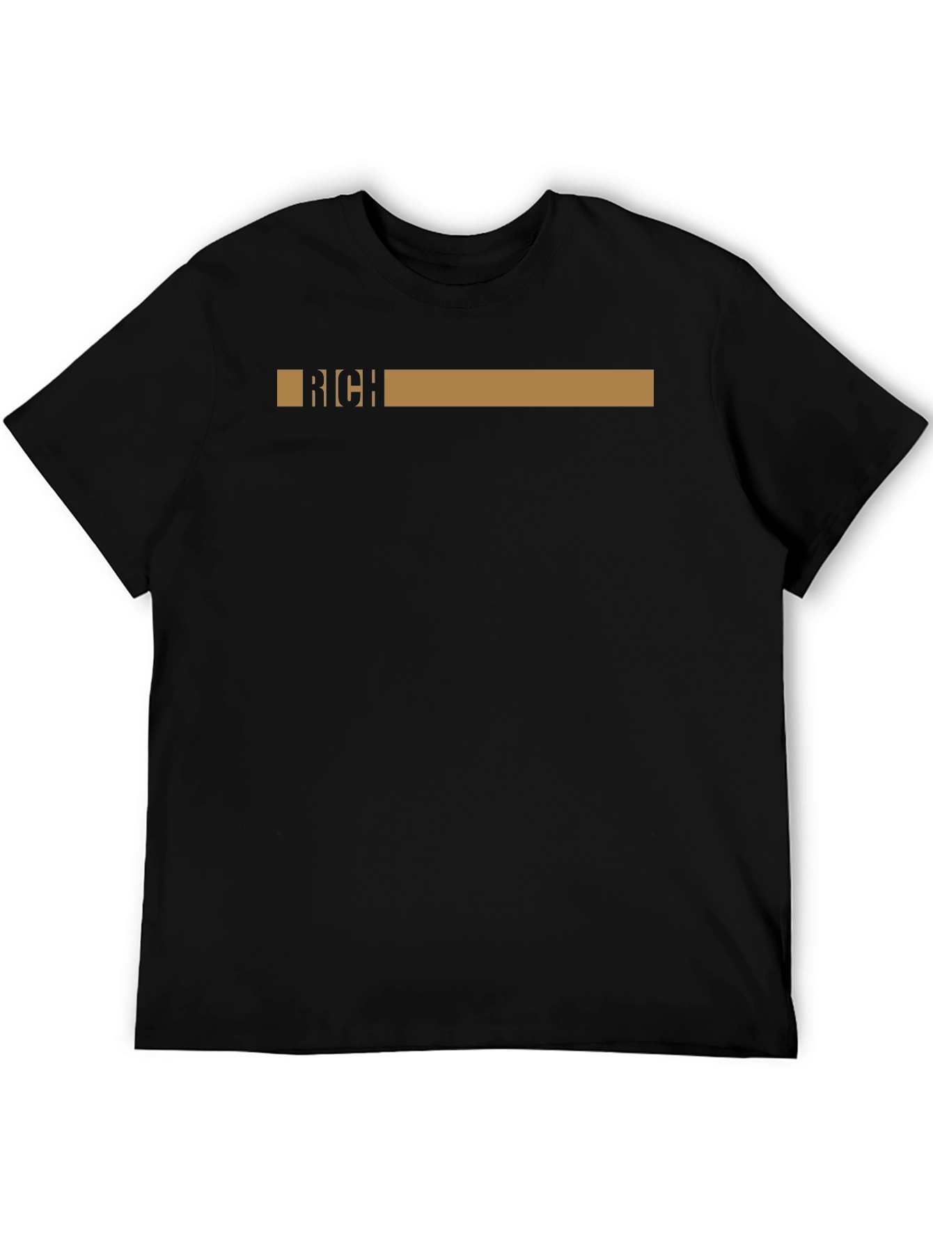 Rich Graphic Print Black T-Shirt
