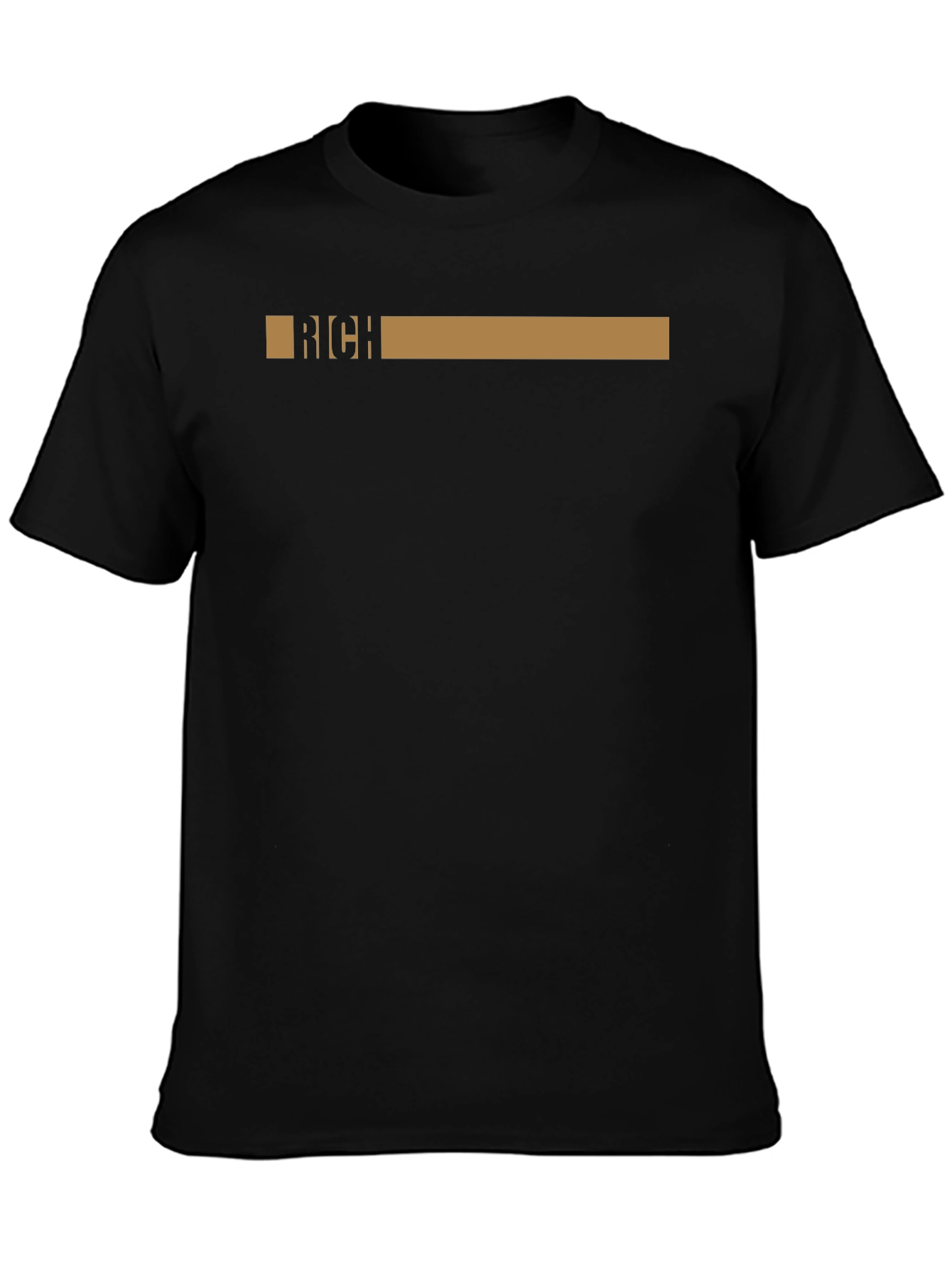Rich Graphic Print Black T-Shirt