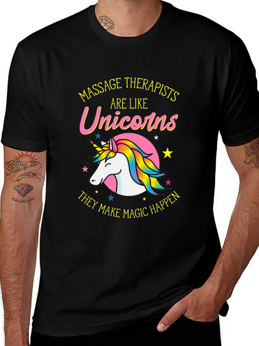 Unicorn Massage Therapist T-Shirt - Magic Happens