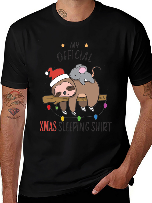 Funny Sloth Xmas Sleeping Shirt