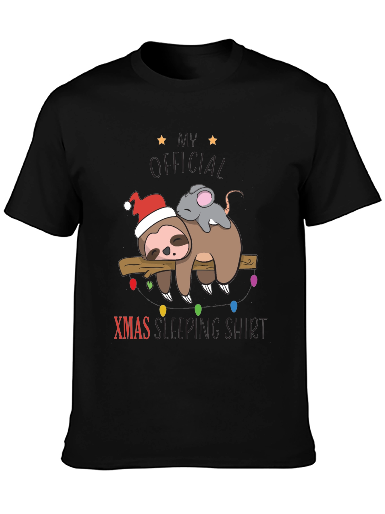 Funny Sloth Xmas Sleeping Shirt