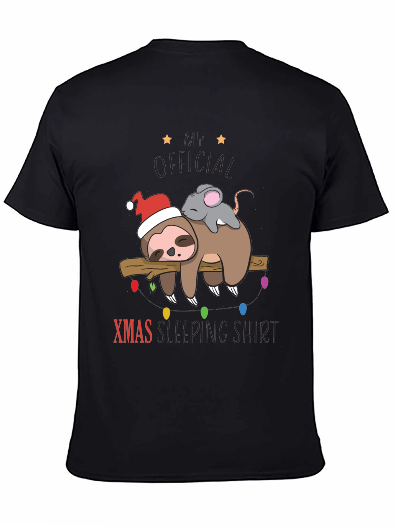 Funny Sloth Xmas Sleeping Shirt