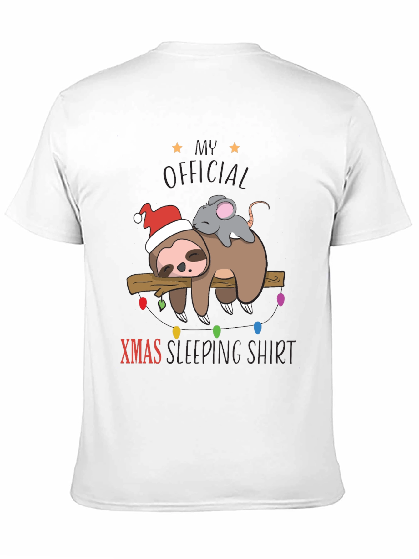 Funny Sloth Xmas Sleeping Shirt