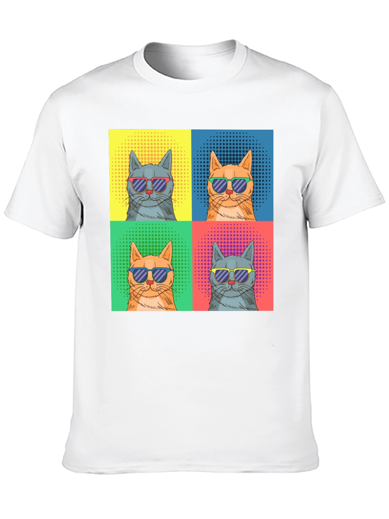 Cool Cats Graphic Tee - Retro Pop Art Style