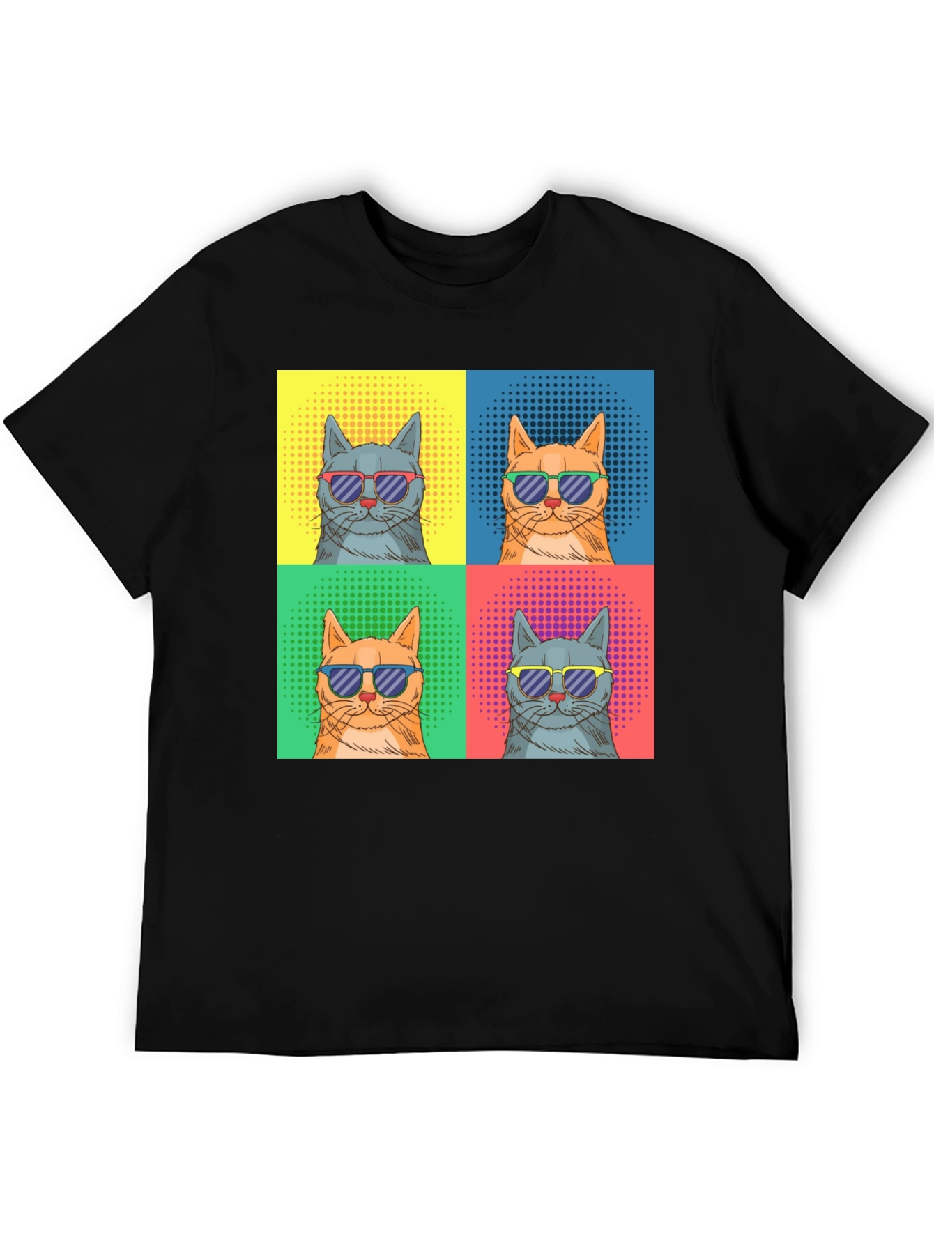 Cool Cats Graphic Tee - Retro Pop Art Style