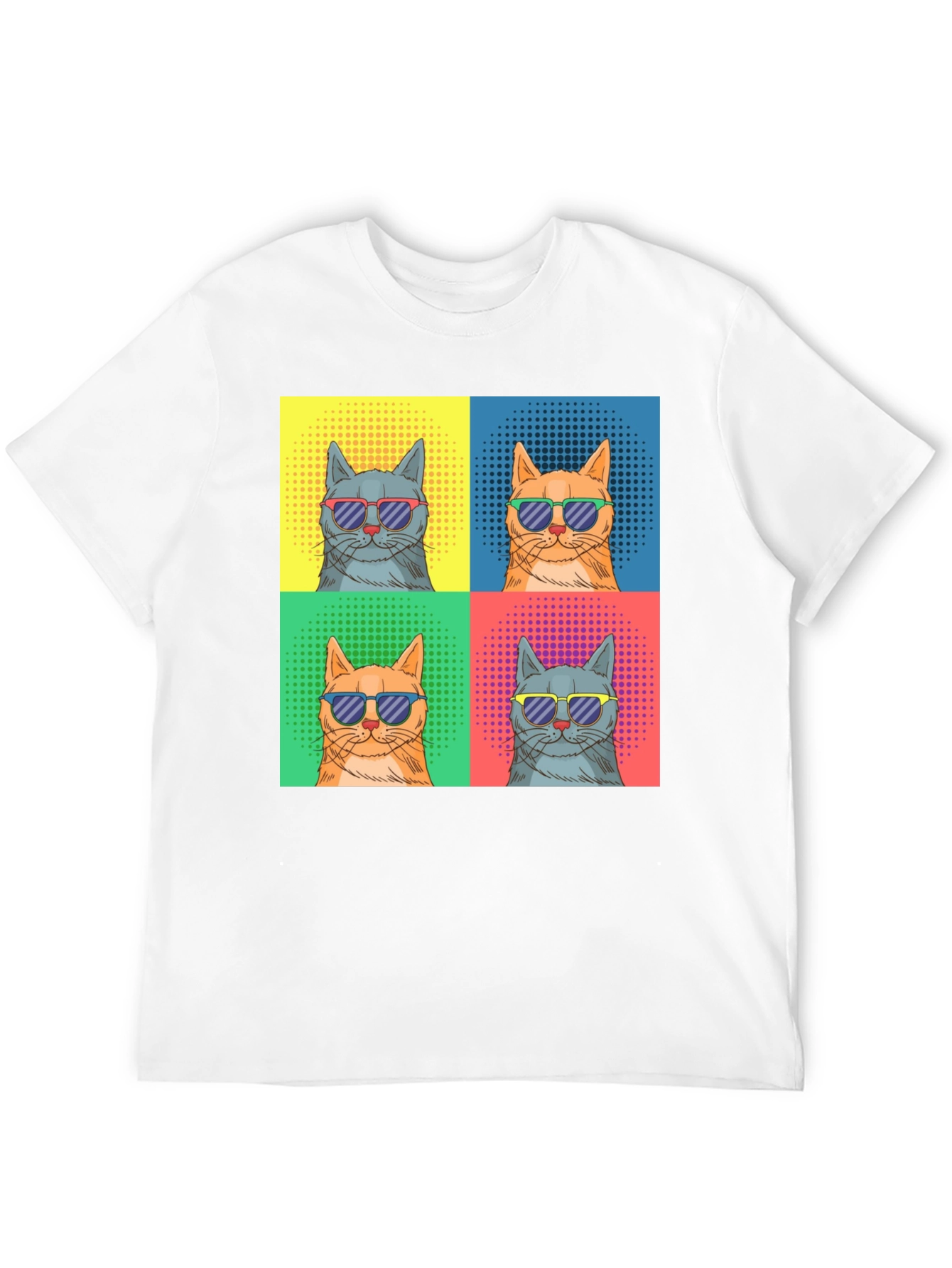 Cool Cats Graphic Tee - Retro Pop Art Style