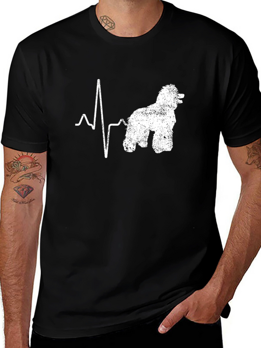 Dog Heartbeat T-Shirt - Black Cotton Tee