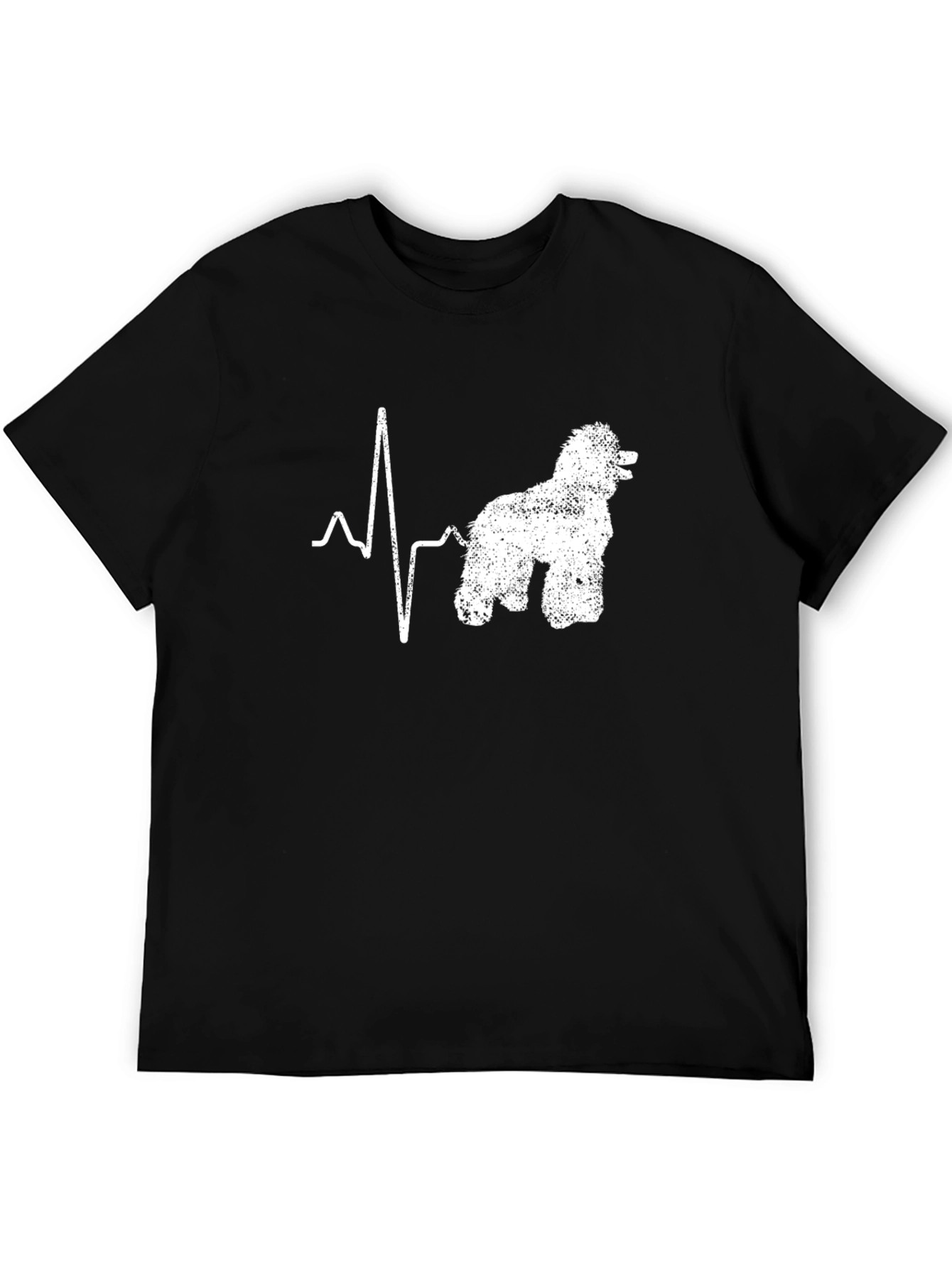 Dog Heartbeat T-Shirt - Black Cotton Tee