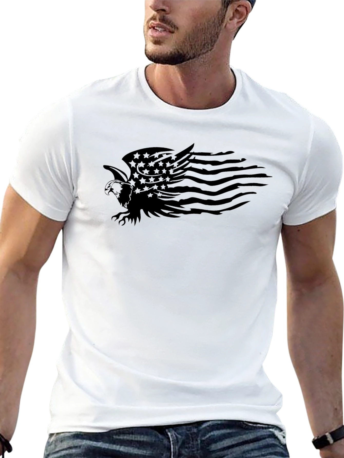 Eagle Flag Graphic Tee - Patriotic Style