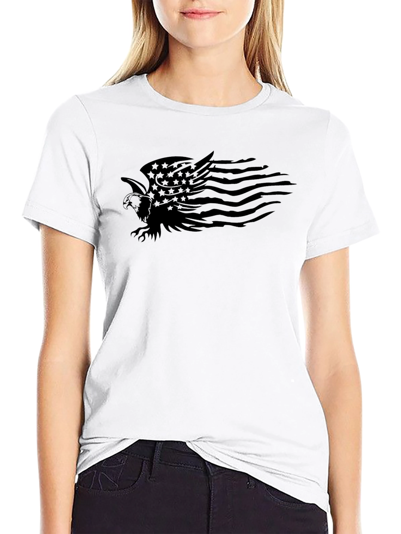 Eagle Flag Graphic Tee - Patriotic Style