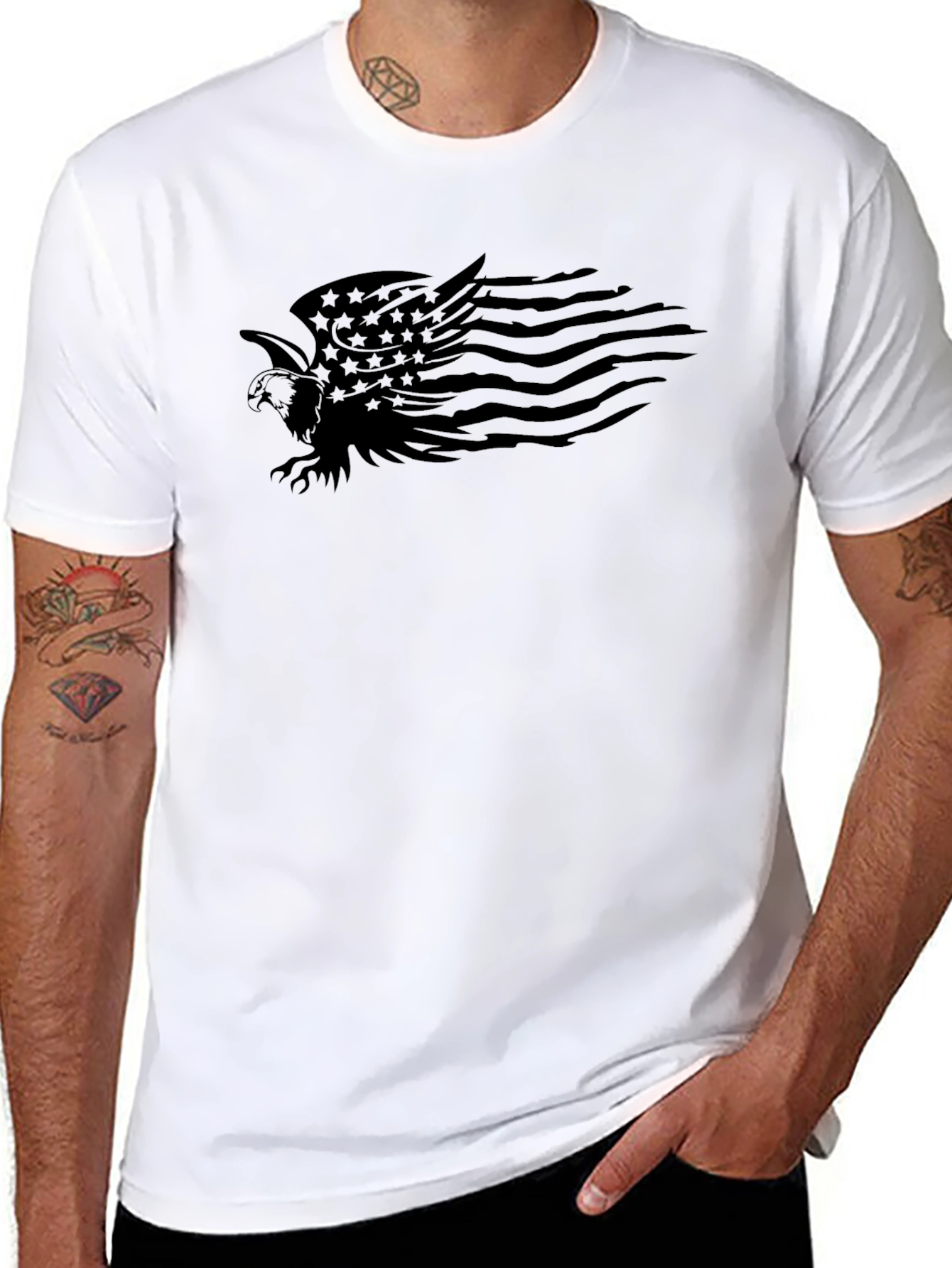 Eagle Flag Graphic Tee - Patriotic Style