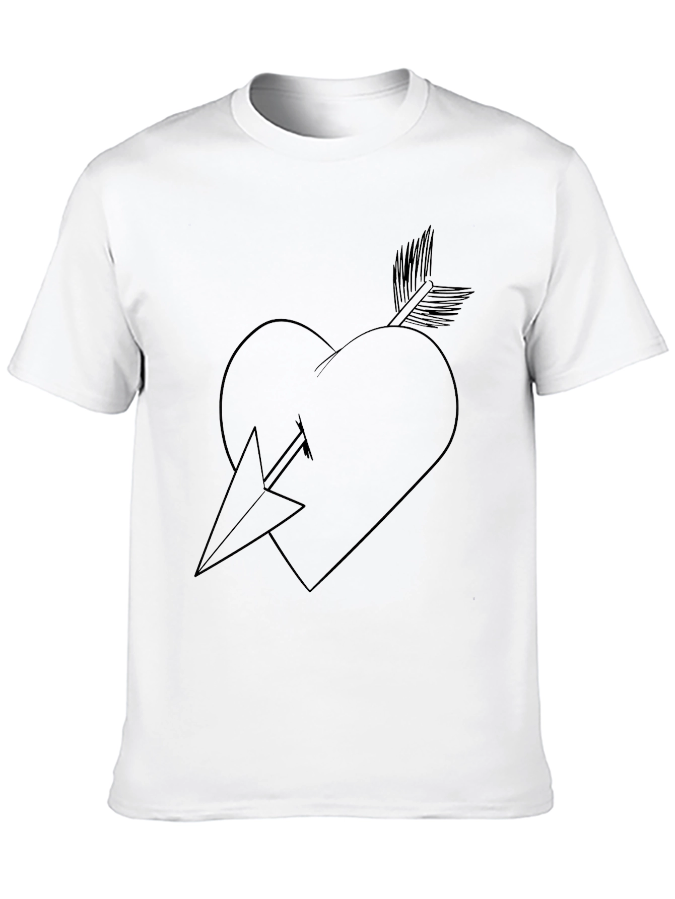 Heart Arrow Graphic Black Tee