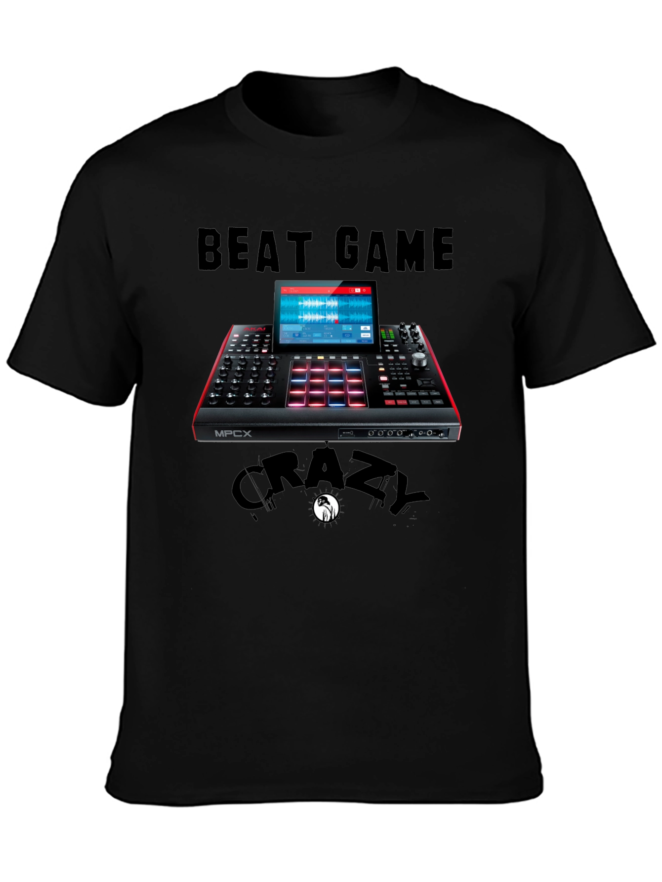 Beat Game Crazy MPCX Black Graphic T-Shirt