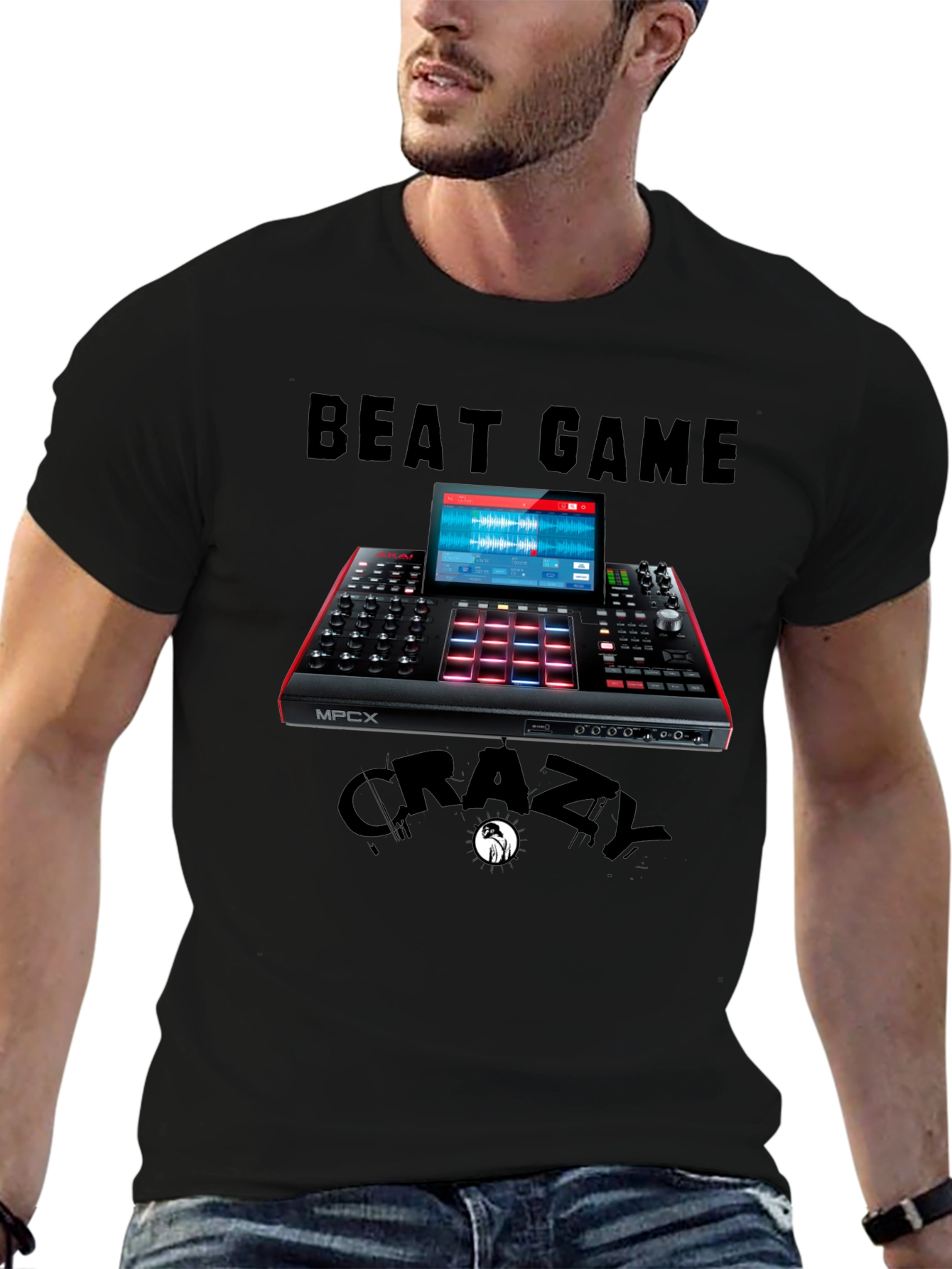 Beat Game Crazy MPCX Black Graphic T-Shirt