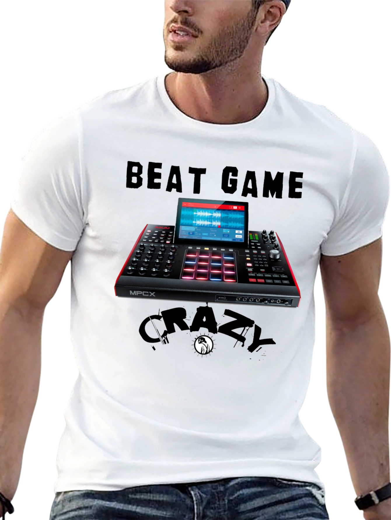 Beat Game Crazy MPCX Black Graphic T-Shirt