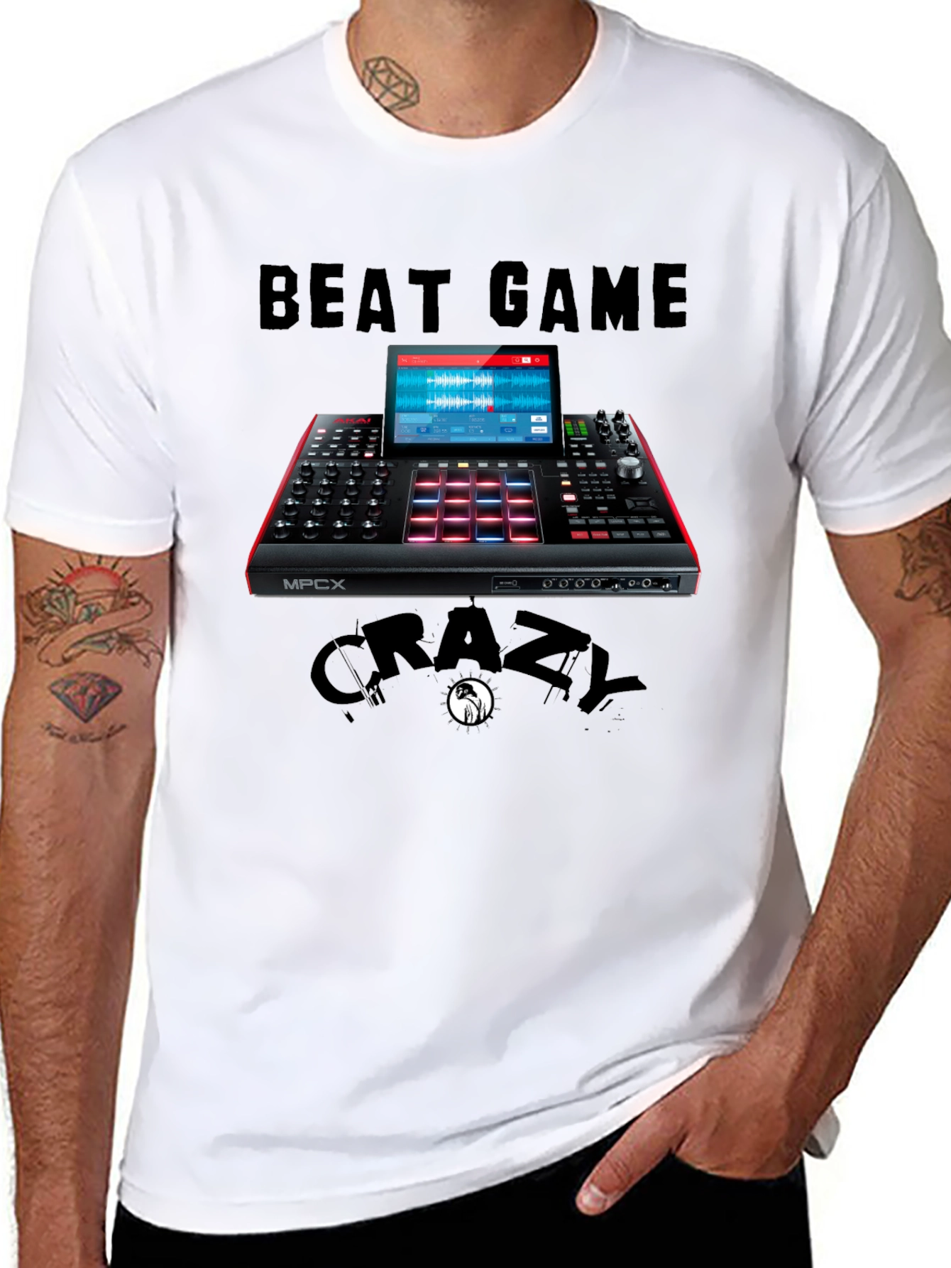 Beat Game Crazy MPCX Black Graphic T-Shirt