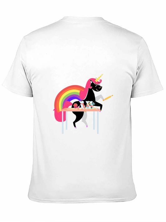 Unicorn Baking T-Shirt - Rainbow Unicorn Chef