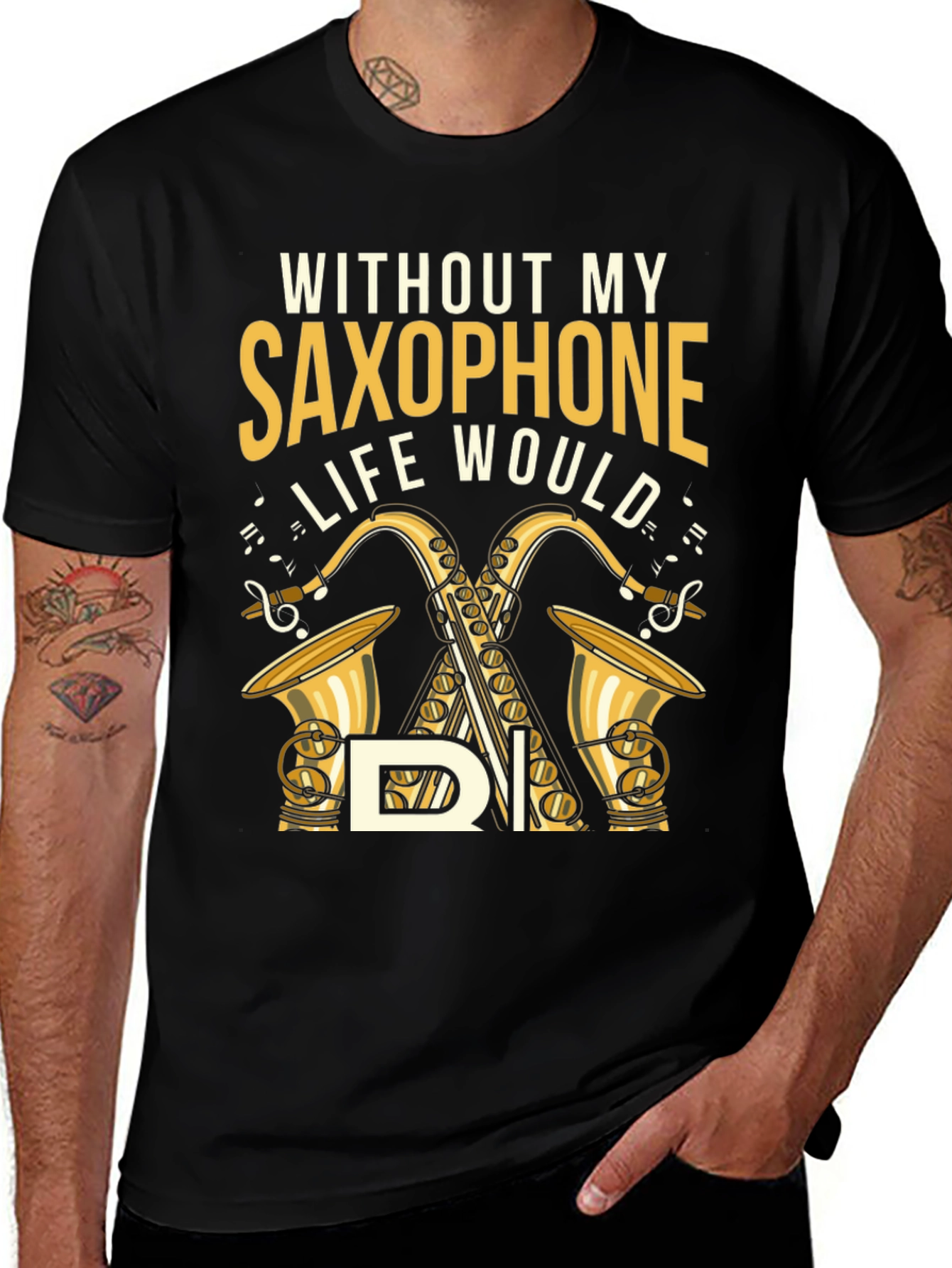 Saxophone Lover T-Shirt - Music is Life