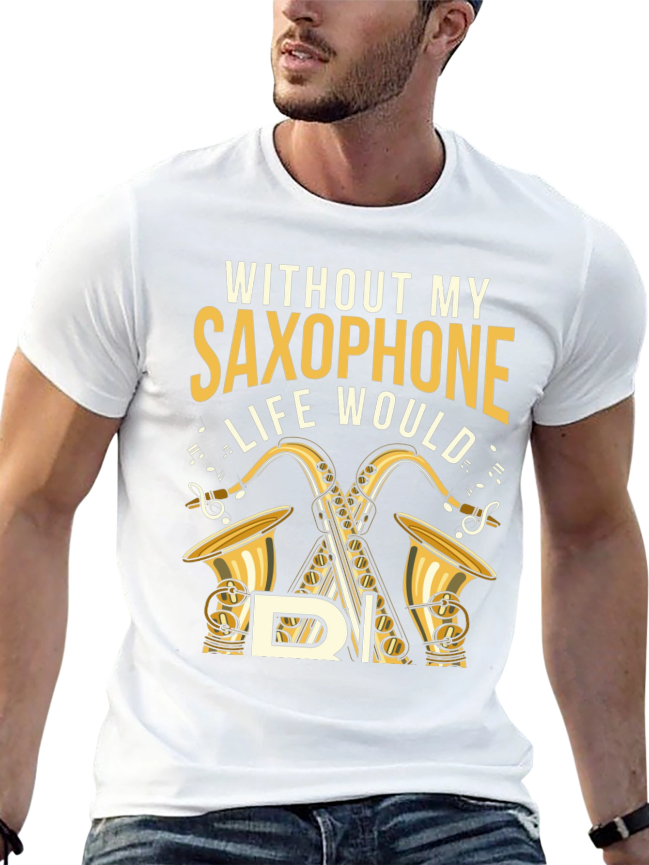 Saxophone Lover T-Shirt - Music is Life