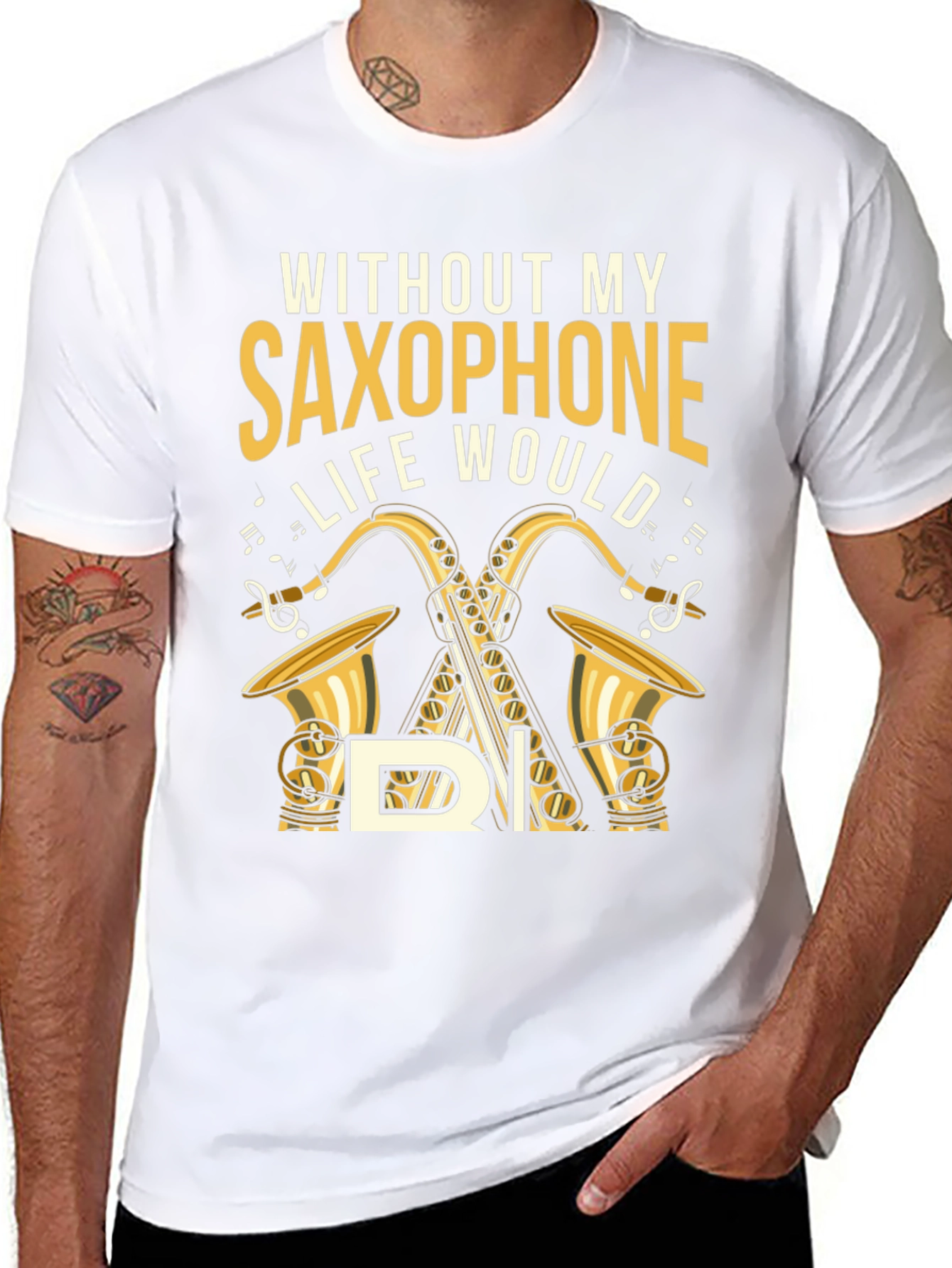 Saxophone Lover T-Shirt - Music is Life