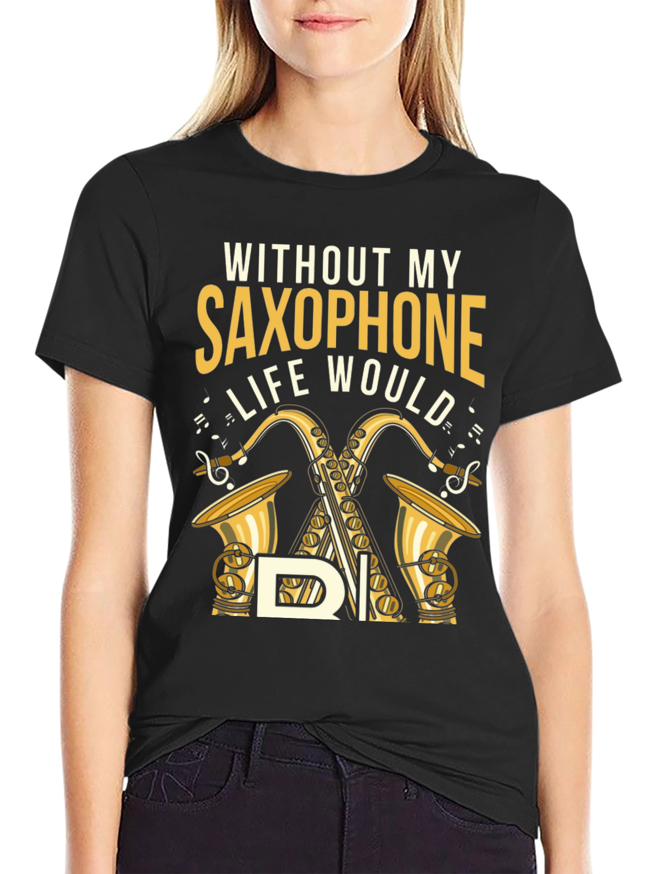 Saxophone Lover T-Shirt - Music is Life