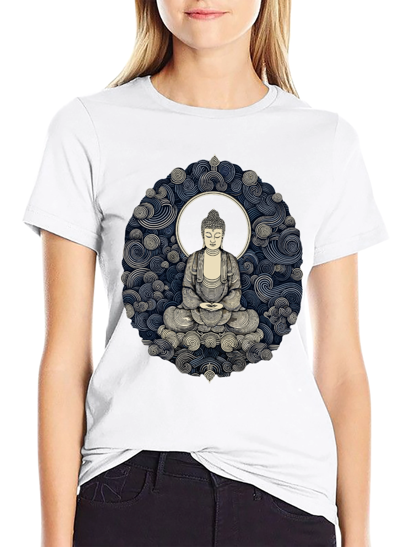 Buddha Graphic Black T-Shirt