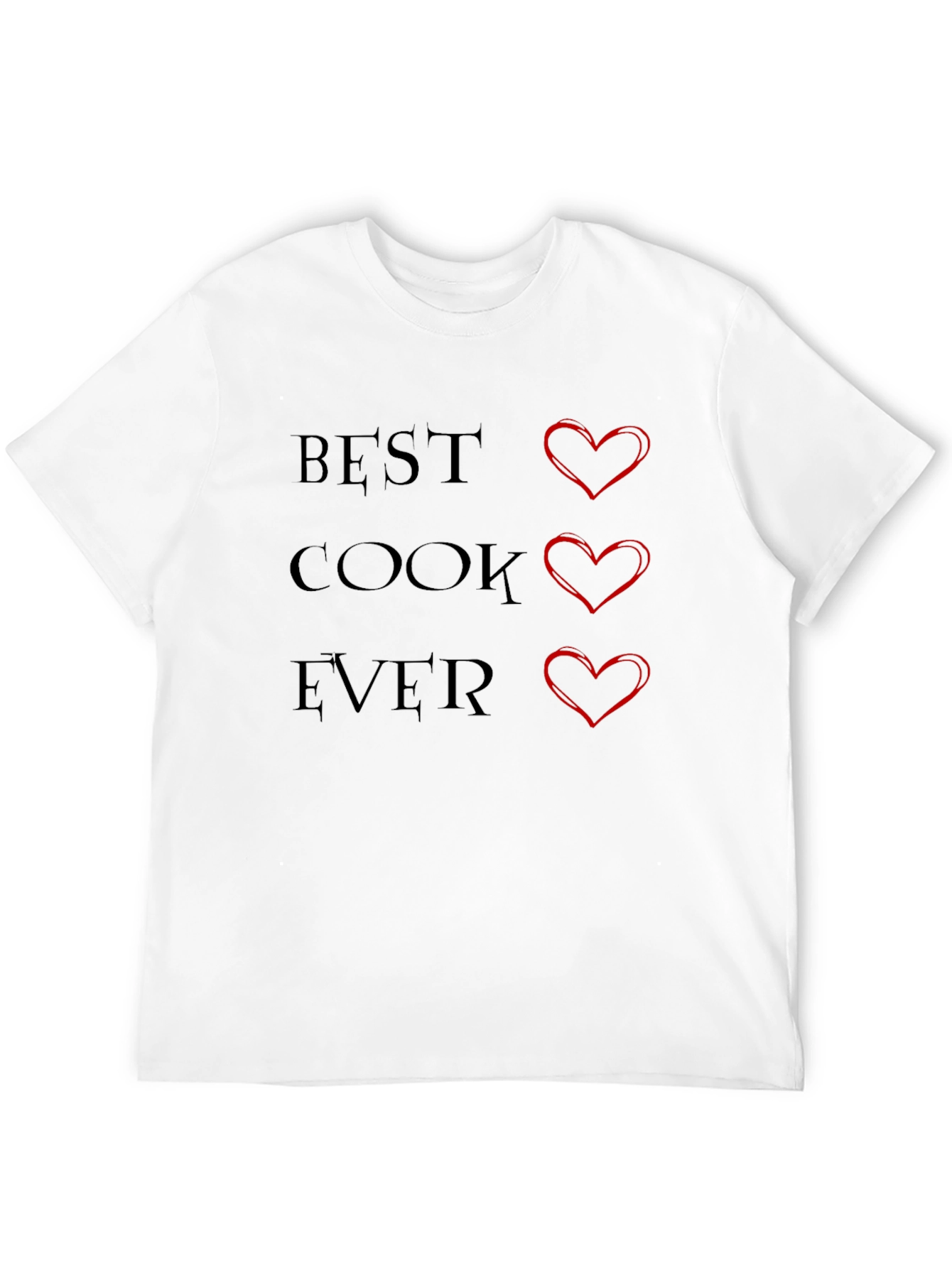 Best Cook Ever Heart Graphic T-Shirt