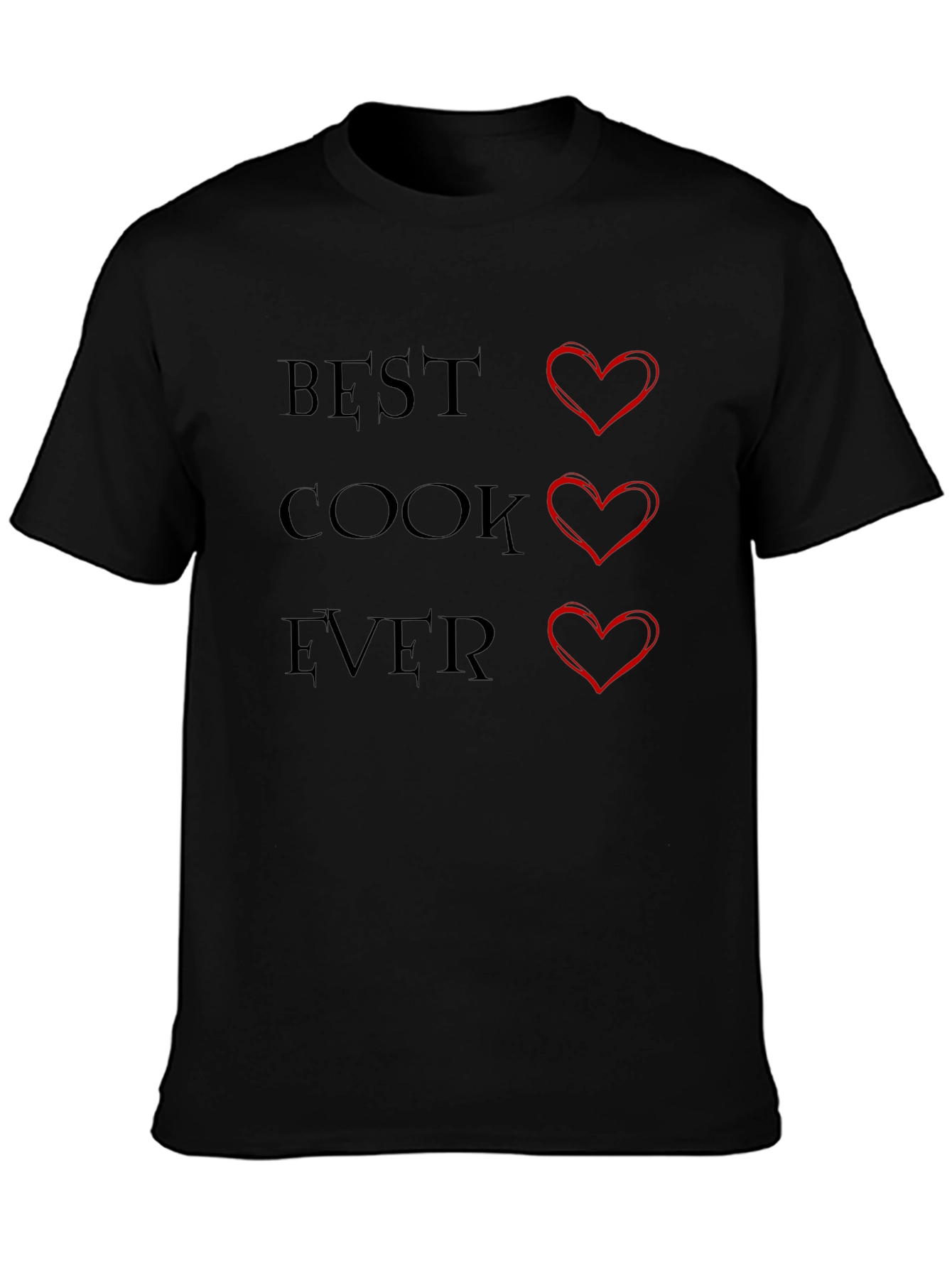 Best Cook Ever Heart Graphic T-Shirt