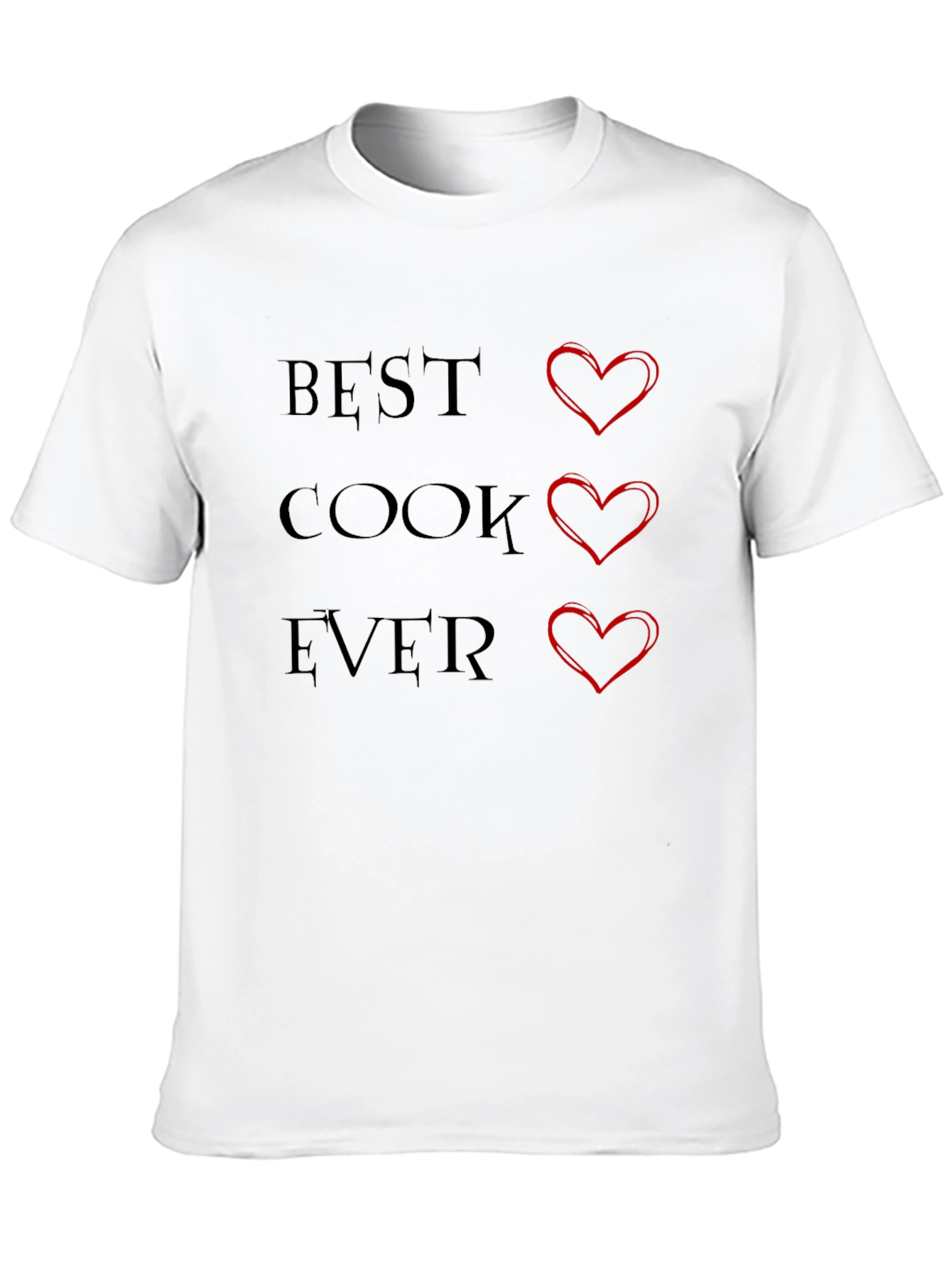 Best Cook Ever Heart Graphic T-Shirt