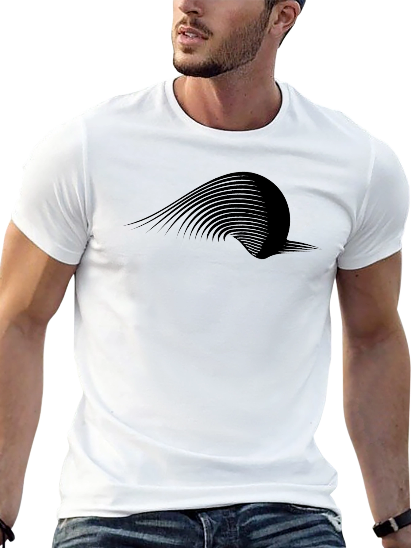 Modern Graphic Black T-Shirt