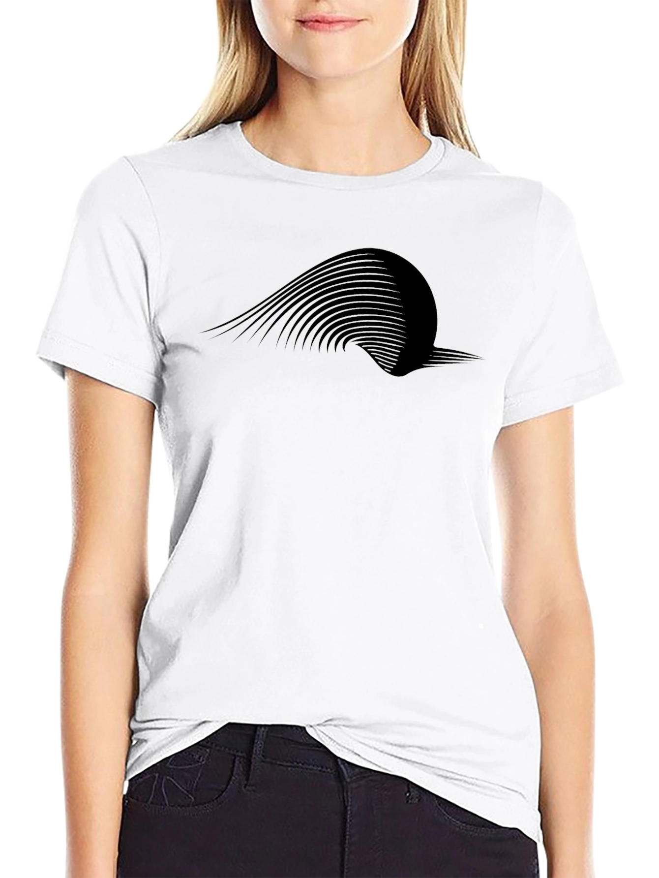 Modern Graphic Black T-Shirt