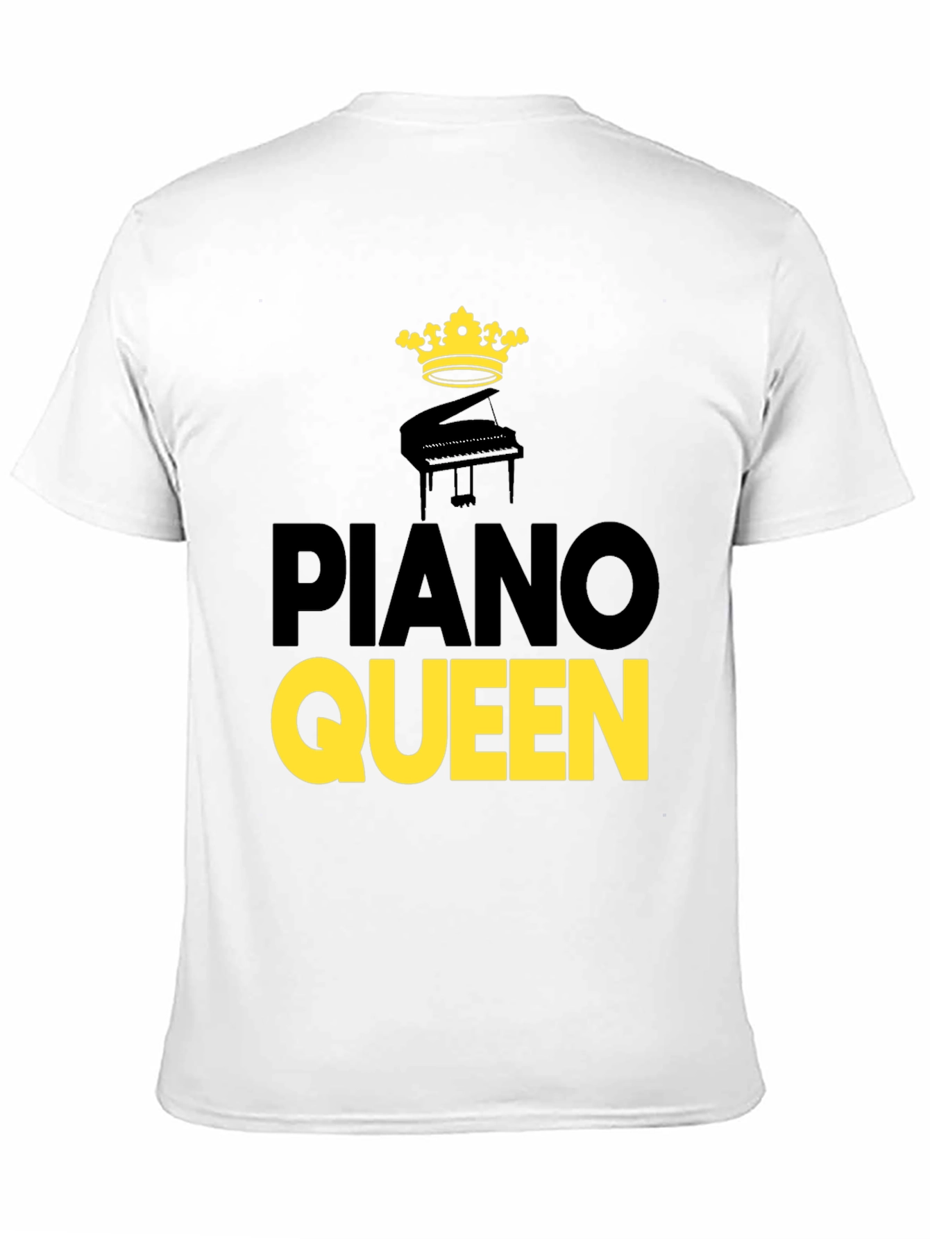 Piano Queen Graphic Tee - Black Cotton T-Shirt