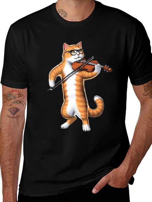 Cat Playing Violin T-Shirt
