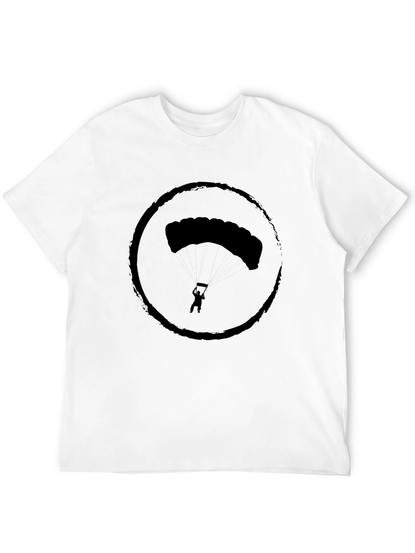 Skydiving Graphic Tee - Black Cotton T-Shirt