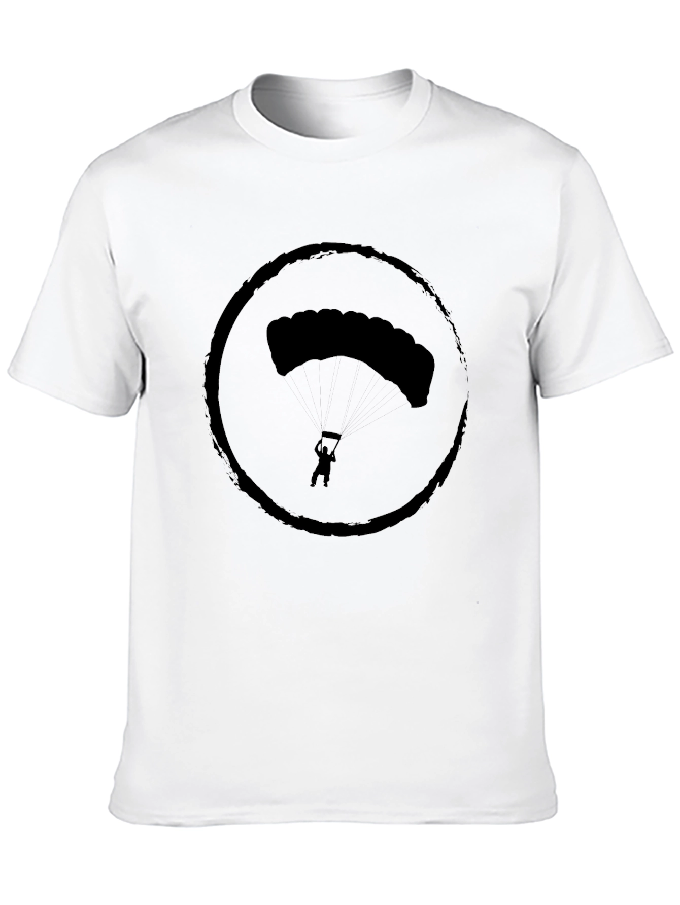 Skydiving Graphic Tee - Black Cotton T-Shirt