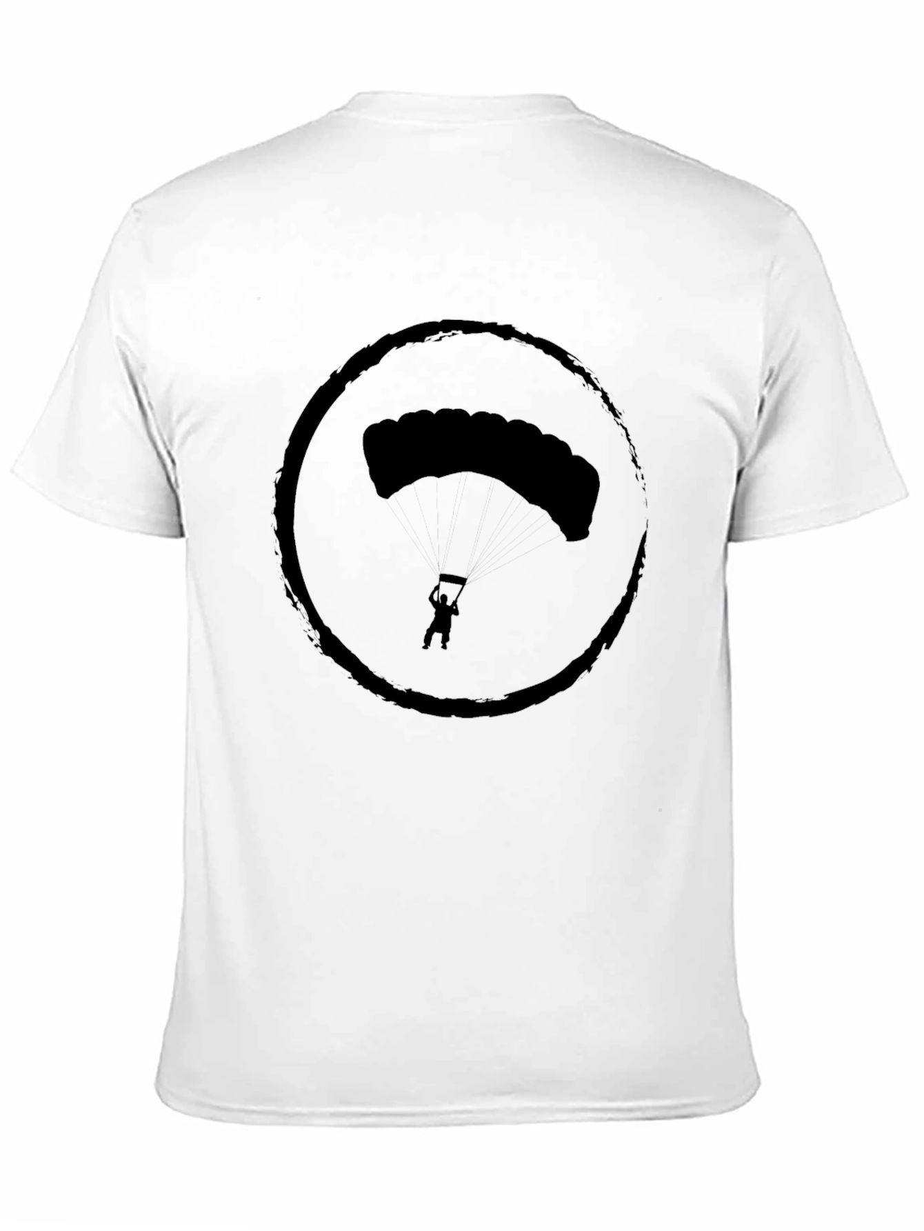 Skydiving Graphic Tee - Black Cotton T-Shirt