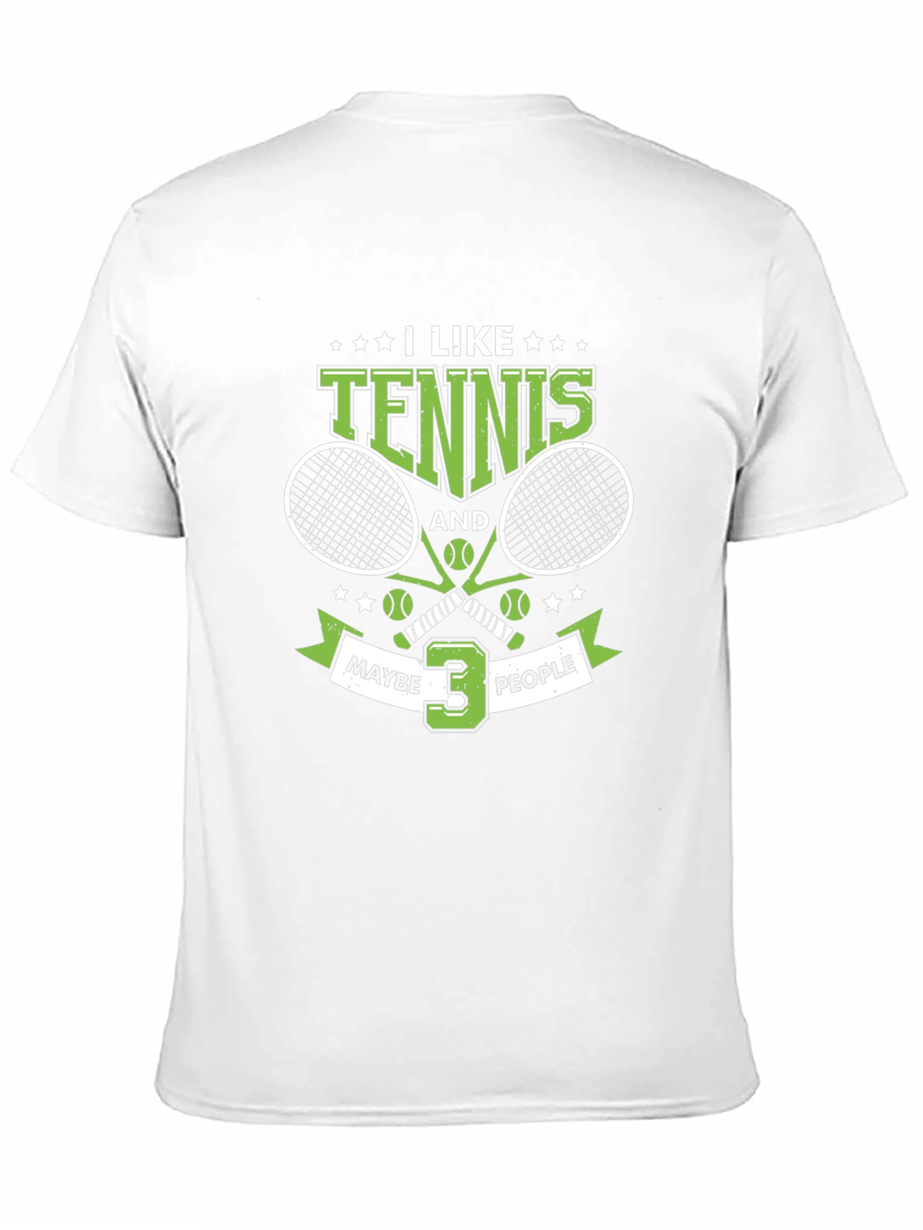 I Like Tennis and Maybe 3 People Black T-Shirt