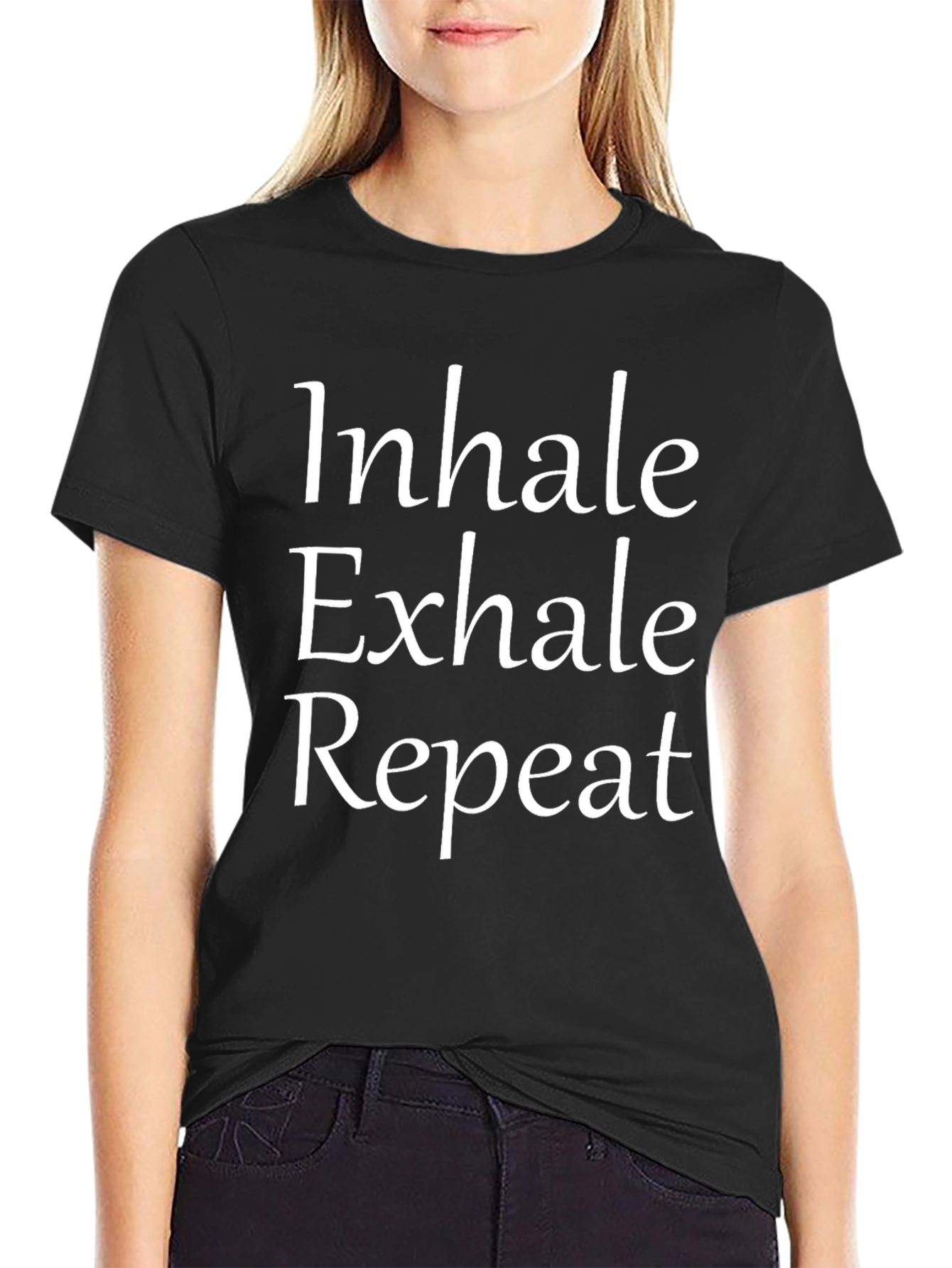 Inhale Exhale Repeat Black T-Shirt