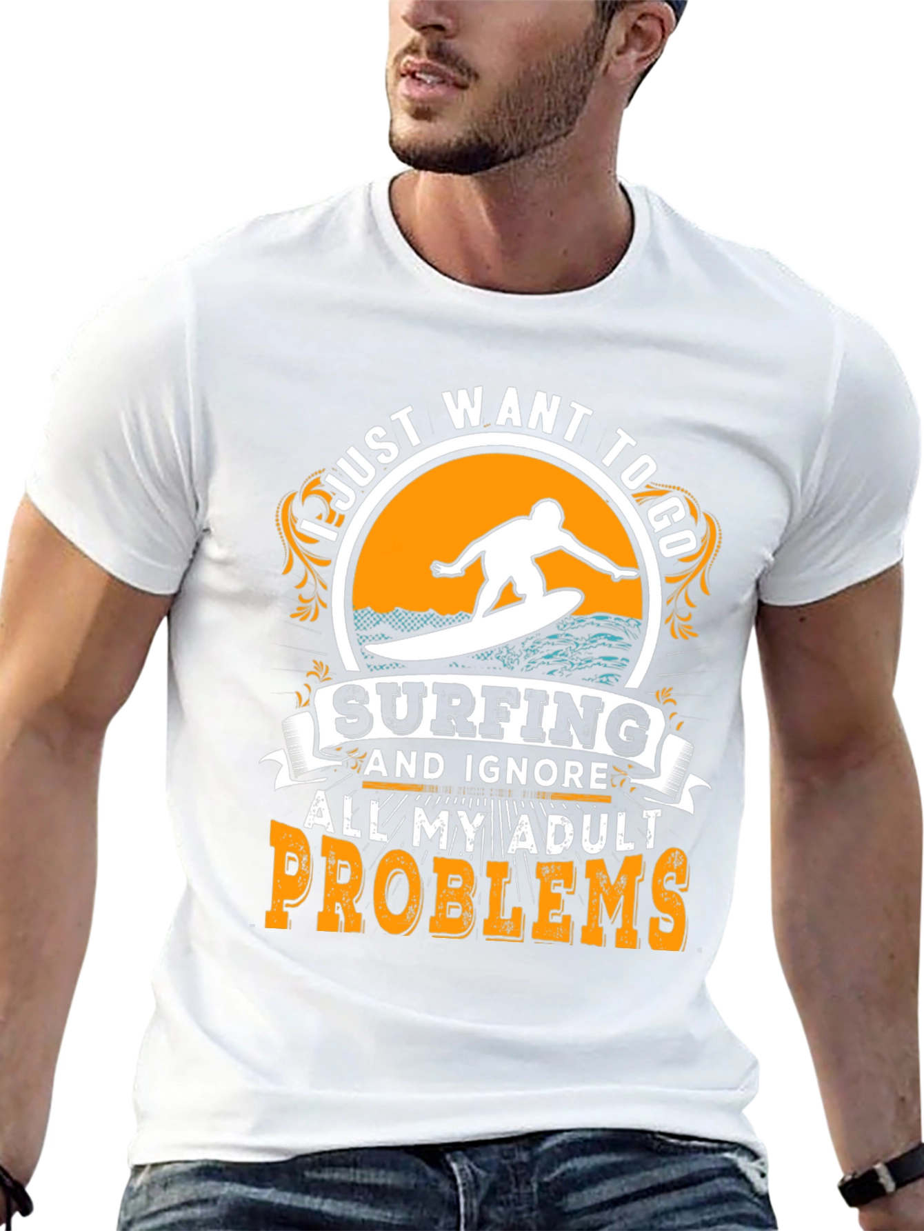 Surfing T-Shirt: Ignore Adult Problems