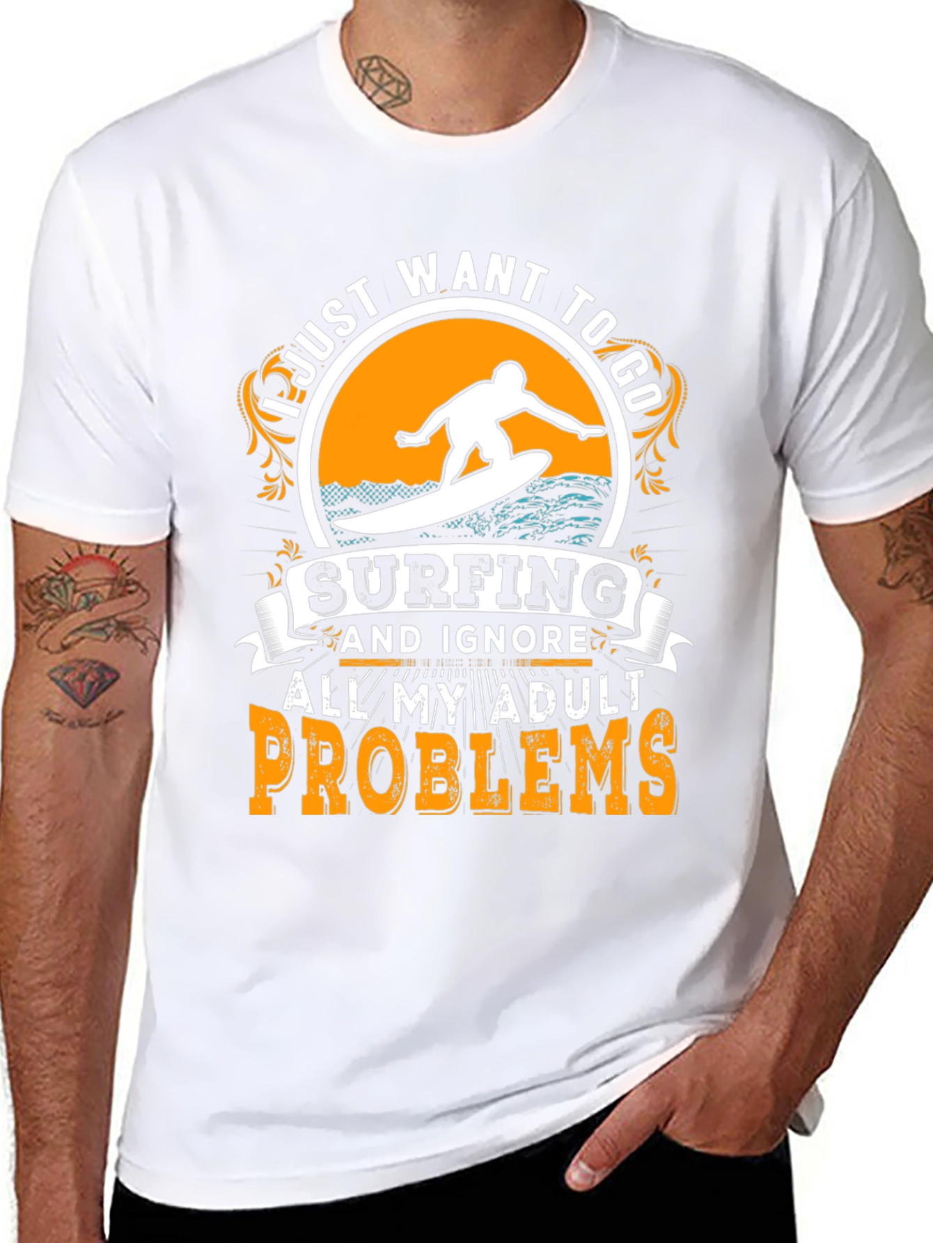 Surfing T-Shirt: Ignore Adult Problems