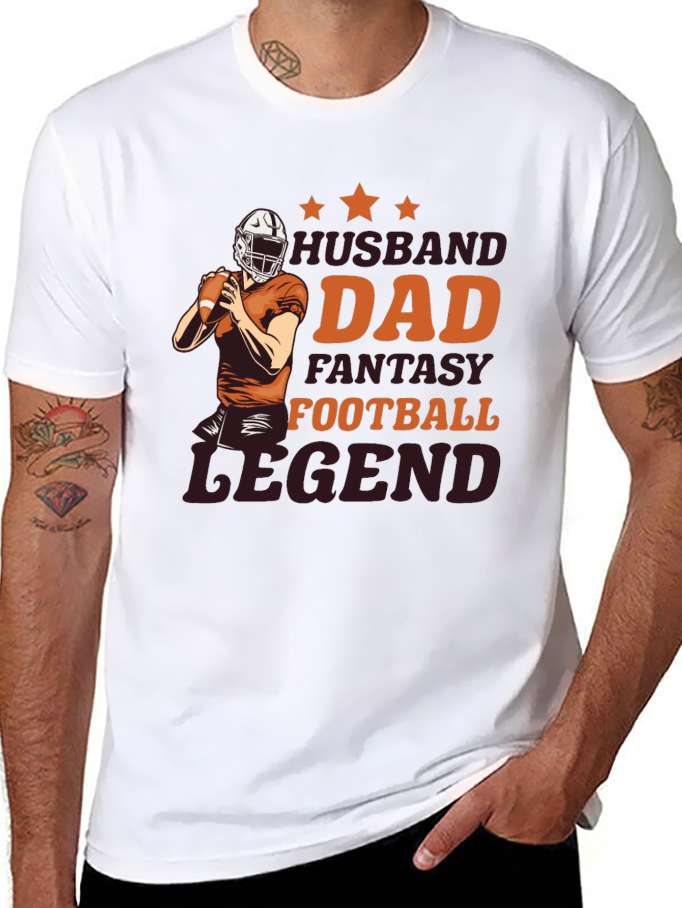 Husband Dad Fantasy Football Legend T-Shirt