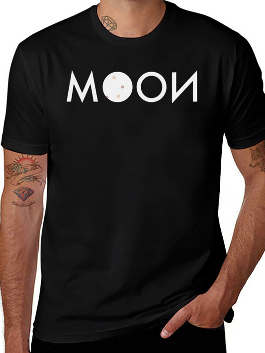 Moon Graphic Black T-Shirt Unique Design