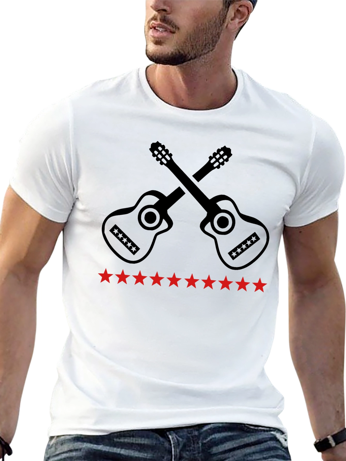 Guitar Star Graphic Tee - Black