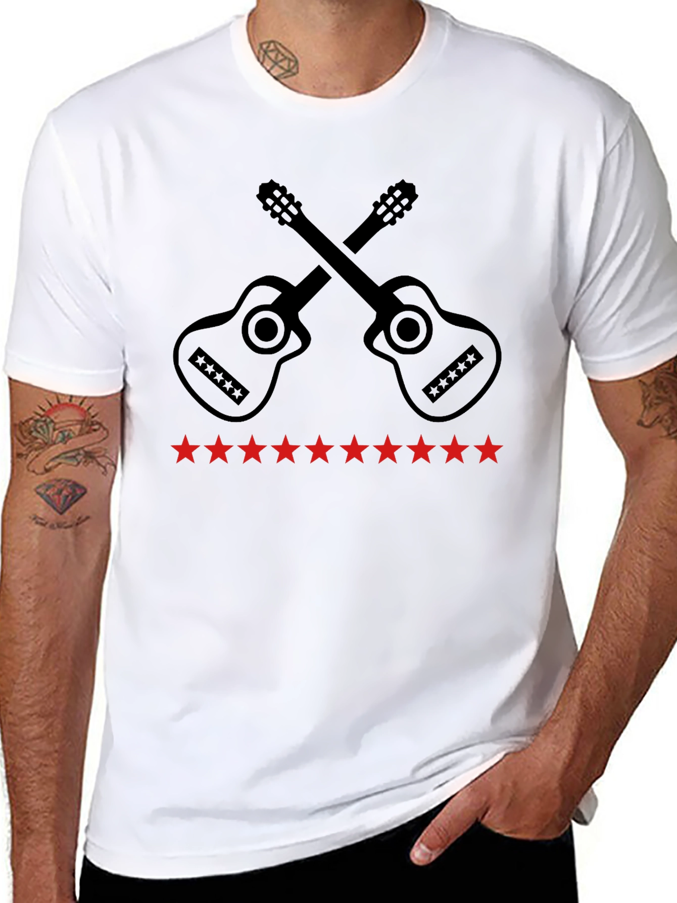 Guitar Star Graphic Tee - Black