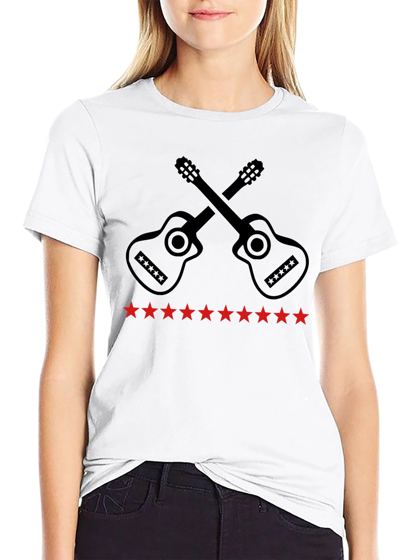 Guitar Star Graphic Tee - Black