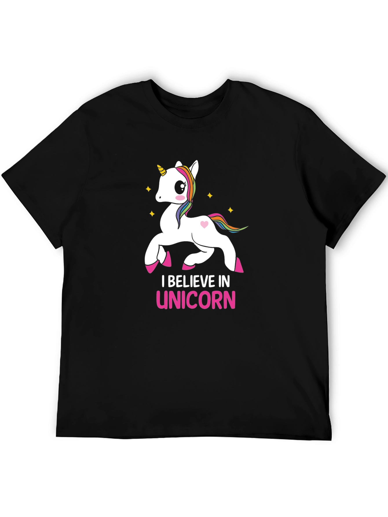 I Believe In Unicorns Black T-Shirt