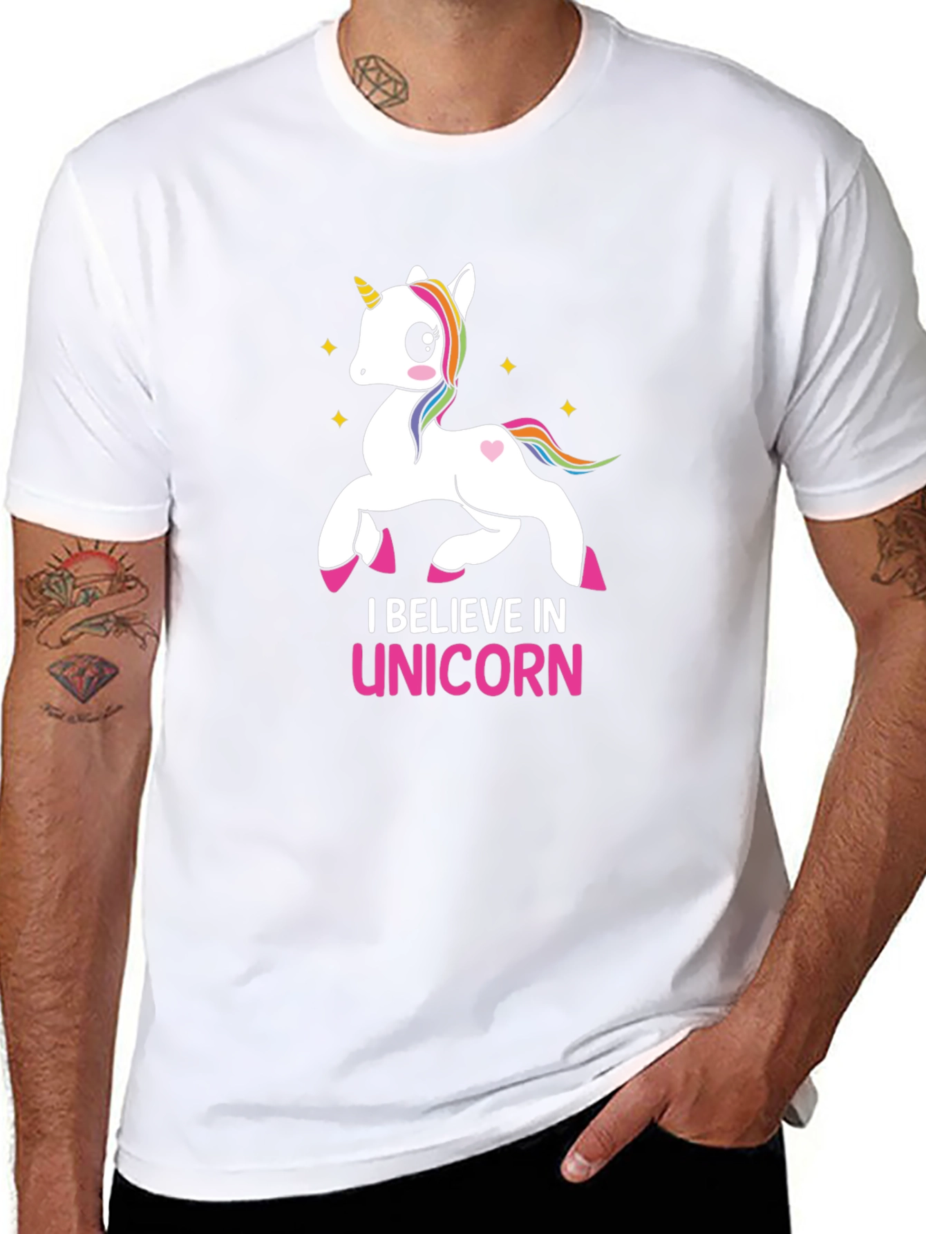 I Believe In Unicorns Black T-Shirt