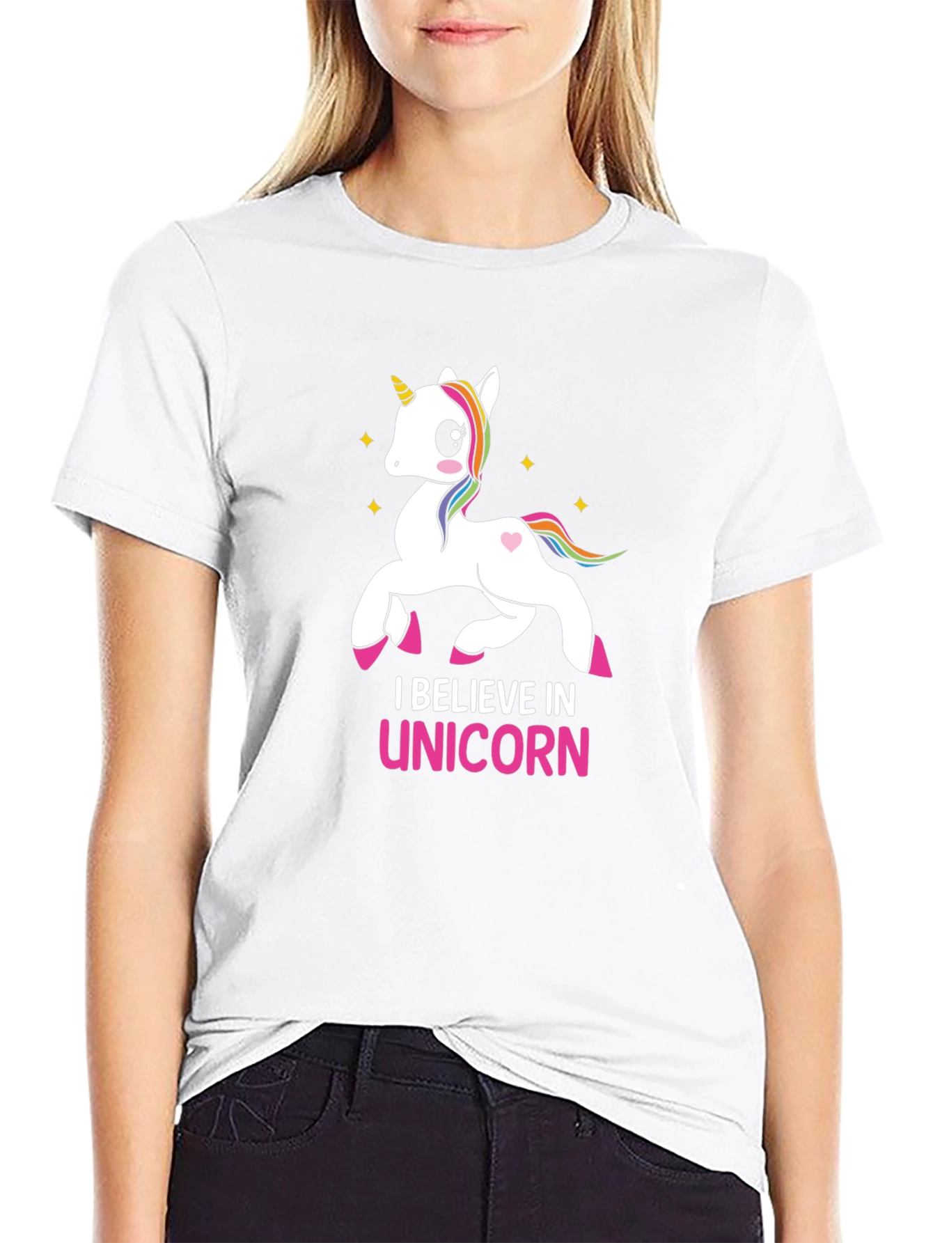 I Believe In Unicorns Black T-Shirt